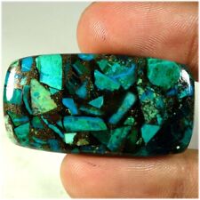 100% Natural Azurite Malachite Cushion Cabochon Gorgeous 48.60Cts. 22x 42x 05mm, used for sale  Shipping to South Africa