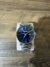 Used, Nixon Quartz Watch/Analog/Stainless Steel Blue Silver The Sentry SS for sale  Shipping to South Africa