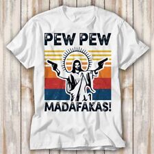 Camiseta Pew Pew Madafakas Jesus piada religiosa adulto unissex 3933 comprar usado  Enviando para Brazil