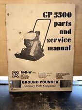 M.B.W Ground Pounder: compactador de placas vibratórias GP 5500 “manual de serviço”, usado comprar usado  Enviando para Brazil