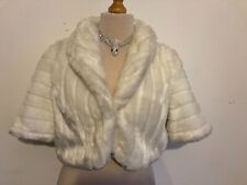 cream fur bolero jacket for sale  BRISTOL