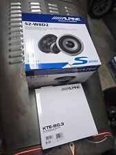 Usado, Subwoofer para automóvil Alpine S2-W8D2 8" serie S doble 2 ohmios y paquete de rejilla KTE-8G.3 segunda mano  Embacar hacia Argentina