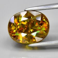 2.62ct 8.3x6.5mm Oval Natural Greenish Yellow Sphene Madagascar, Super Sparkles for sale  Shipping to South Africa