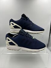 Adidas ZX Flux Navy Blue White Trainer Sneakers UK 8 Workout Running casual for sale  Shipping to South Africa