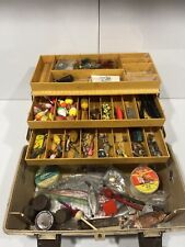 Vintage 1979 Old Pal Tackle Box 3 bandejas 1080 com equipamentos de itens de pesca comprar usado  Enviando para Brazil