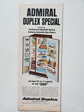 Admiral Duplex Freezer Geladeira Portas Lado a Lado 1968 Vintage Impressão Anúncio comprar usado  Enviando para Brazil