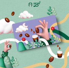 Starbucks Malaysia Exclusive 25th Anniversary Bean Card 2024 ☕️☁️🌙 for sale  Shipping to South Africa