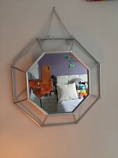 Octagonal silver mirror for sale  WICKFORD