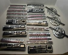 Lote misto de emblemas de porta usados OEM Ford F250 F350 Powerstroke turbo diesel V8 comprar usado  Enviando para Brazil