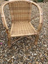 Small Wicker Rattan Armchair Retro Vintage Dolls, Bears, Childs for sale  Shipping to South Africa