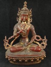 Old Tibetan Glit Bronze Vajrasattva Dorje Sempa Buddha, 8 ½” tall, used for sale  Shipping to South Africa