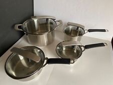 Used, Pyrex Stainless Steel Pot Set 4 Pots New Very Rare for sale  Shipping to South Africa