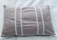 Scatter Cushion, Soft Lilac, Pretty Lace Embellished Boudoir Cushion w Inner Pad for sale  Shipping to South Africa