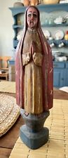 Antique Religious Wood Carved Christ Figure Statue Santos Saint 15”Catholic for sale  Shipping to Canada