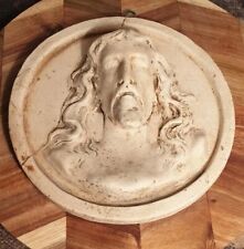 Antique Plaster Wall Plaque Of Christ Signed And Dated 1903 for sale  Shipping to South Africa