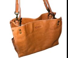 Bolso de hombro con cubo de triple entrada American Leather Co Austin marrón bronceado segunda mano  Embacar hacia Argentina