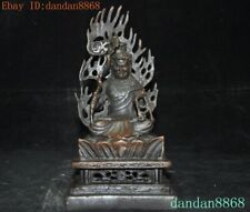 8"Old Tibet Bronze Aryaacalanatha Acalanatha Fudo-Myoo Bodhisattva Buddha Statue for sale  Shipping to Canada
