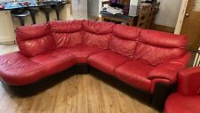 Leather corner sofa for sale  CAERNARFON