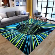 Alfombra de piso 3D Vortex Illusion puerta de entrada alfombra abstracta geométrica óptica segunda mano  Embacar hacia Mexico