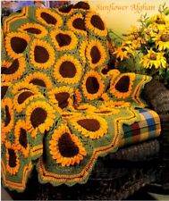 Vintage sunflower afghan for sale  LONDON