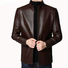 Usado, Jaqueta masculina de couro PU slim fit blazer casaco streetwear blazer casual comprar usado  Enviando para Brazil
