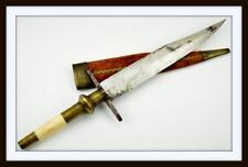 ANTIQUE AMERICAN REVOLUTION LARGE BOWIE KNIFE PLUG BAYONET & ORIGINAL SCABBARD., used for sale  Shipping to South Africa