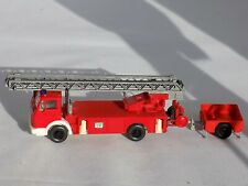 H0 Scale Wiking Feuerwehr 112 Berlin-W Firetruck W/ Ladder & Trailer  for sale  Shipping to Canada