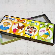 Card Game Set Old Maid, Animal Rummy… 1951 repo Random House Whitman Thinkfun 4 for sale  Shipping to South Africa