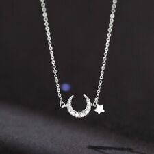 Pingente de lua de diamante colarinho curto corrente colar feminino moda joia presente comprar usado  Enviando para Brazil