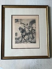 Antique etching warrior for sale  Dallas