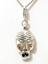 Gothic Charm Pendant Head of an African Sterling Silver 925 Biker for sale  Shipping to South Africa
