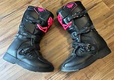 Fly Racing Maverik Dirt Bike Motocross MX ATV Boots Youth Sz 4 GREAT SHAPE, used for sale  Shipping to South Africa