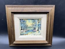 Vintage Small Oil Painting on Board Nature Landscaping 4"x5" Signed for sale  Shipping to South Africa