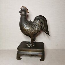 Antique Japanese bronze incense "Rooster", 19th-20th century. segunda mano  Embacar hacia Argentina