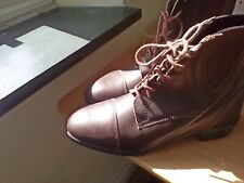 Brown leather ankle for sale  TREGARON