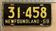 1959 newfoundland license for sale  Milton Mills