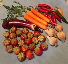 Lote de vegetais falsos decoração cozinha fazenda tomates alho cenouras vendidas COMO ESTÁ comprar usado  Enviando para Brazil