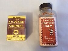 Vintage Lot Ointment Lidocaine Xylocaine Cavalier Leather Balm Bottle Astra USA for sale  Shipping to South Africa