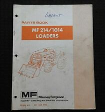 1984 MASSEY-FERGUSON "MF 214 1014 LOADER" PARTS CATALOG MANUAL COMPACT TRACTOR for sale  Shipping to Canada