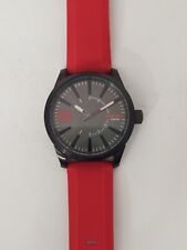 Relógio masculino DZ1806 raspador Gunmetal IP vermelho silicone comprar usado  Enviando para Brazil