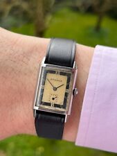 Reloj de pulsera vintage Eterna rectangular tanque Art Deco acero años 30 reloj de pulsera segunda mano  Embacar hacia Argentina