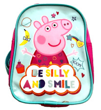 Mochila pré-escolar infantil menina Peppa Pig mini bolsa de livros Be Silly Smile 8”x6” comprar usado  Enviando para Brazil
