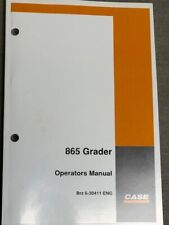 Case 865 Motor Grader Operators Manual  no. 6-30411   2002  152 pages for sale  Shipping to South Africa