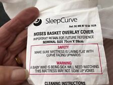 SleepCurve Moses Basket Overlay Cover With Zip. Size 75cm x 28cm ( Replacement), used for sale  Shipping to South Africa