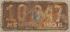 Nevada 1936 license for sale  Owensboro