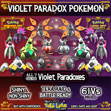 TODOS 7 Violet Paradox Pokemon💥Pronto para Batalha💥 Brilhante 6IV EV Treinado 🌎Vendedor dos EUA🌎 comprar usado  Enviando para Brazil