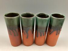 Usado, Copos vintage de cerâmica de argila vermelha ou terracota Tom Collins - Conjunto de 4 comprar usado  Enviando para Brazil