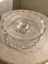 Cut Glass Scalloped Edge Short Pedastal Cake Stand, used for sale  Shipping to South Africa