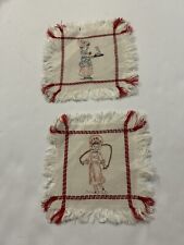 Fringed embroidered squares. for sale  Wallingford