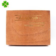 "Caja de cigarros de madera vacía Aladino Toro vintage selección 8,25"" x 6,5"" x 2" segunda mano  Embacar hacia Argentina